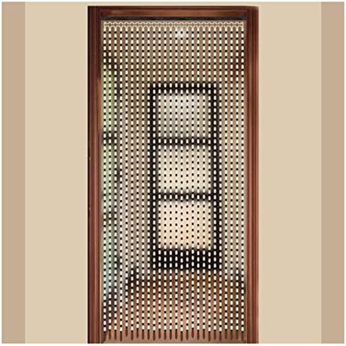 ZHOUXIAO Handmade Wood Bead Curtain for Doorway