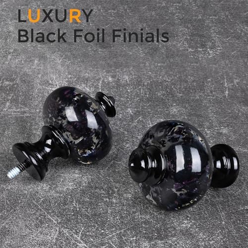 JRZOO Black Curtain Rod 30-88 Inches Adjustable