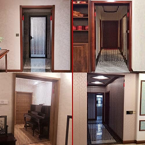 KDDEON Handmade Wood Beaded Curtain with 21 Strands