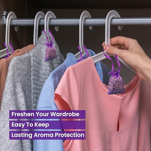 28 Pack Organic Lavender Sachet Bags for Closets and Drawers