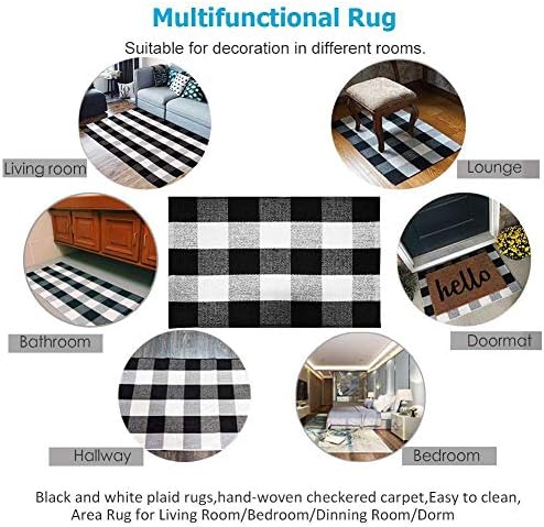 KaHouen Cotton Buffalo Check Rug 275x43 Inches