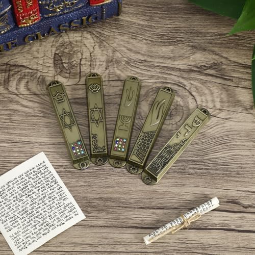 Cabilock 5Pcs Metal Mezuzah Door Decorations