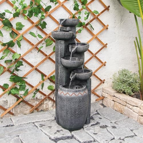 3583H Modern 6-Tier Water Fountain with LED Lights