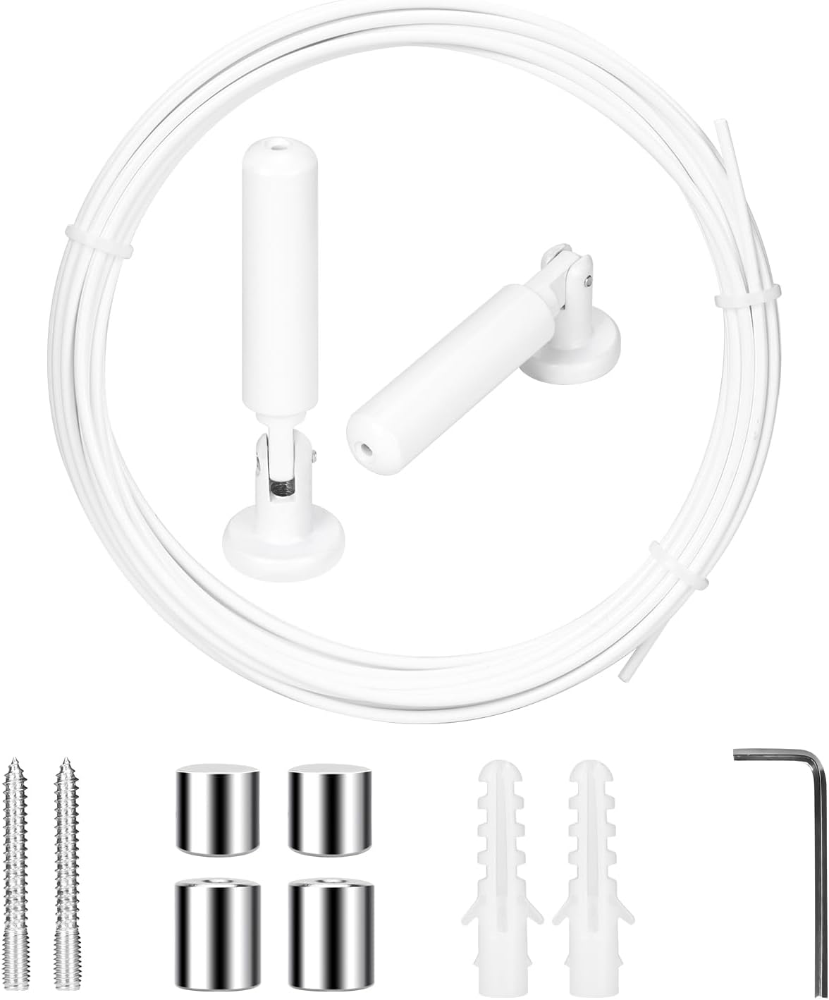 Stainless Steel Curtain Rod Set 164 FT for Windows and Art Displays
