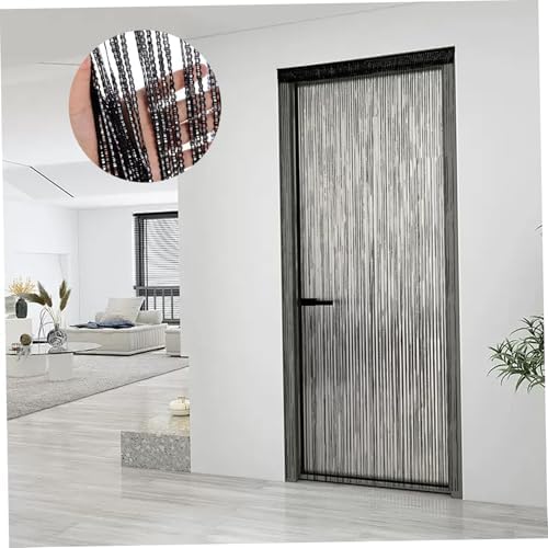 Bead Curtains for Doorways 39x79in Black Multi-Function String Curtain