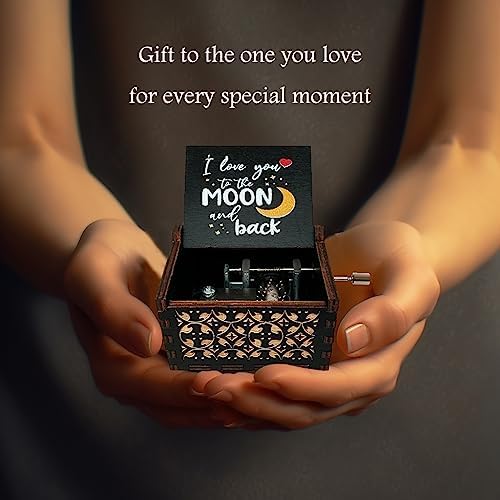 Youre My Sunshine Wood Music Box Antique Engraved Romantic Gift for Lover