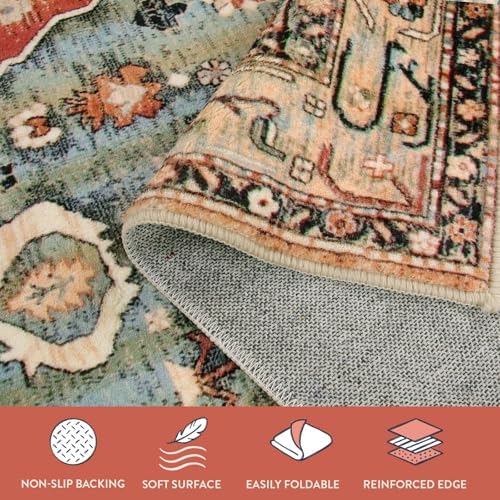 Lahome Boho Tribal 26 x 10 Washable Runner Rug