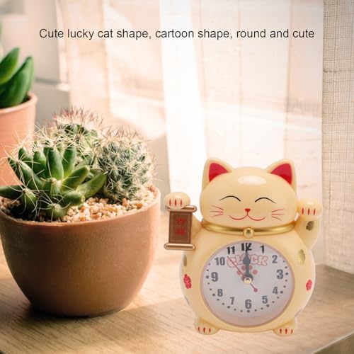 Yosoo Cartoon Lucky Cat Alarm Clock with Good Fortune