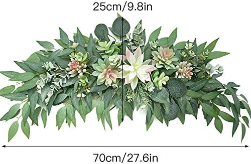 PerGar Artificial Succulents Swag 28 Inch Wedding Arch Decor