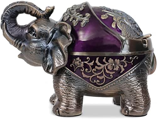 Gusnilo Elephant Ashtray with Lid - Purple