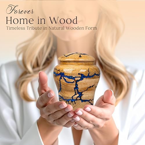 Handmade Lightning Urn for Human Ashes Keepsake