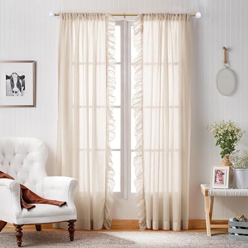 1 Inch Adjustable Curtain Rod with Crystal Diamond Ball Finials Gold