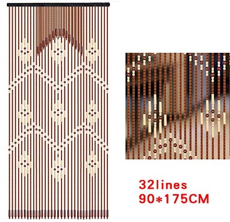Eapmic 32 Line Bamboo Wood Beaded Curtain