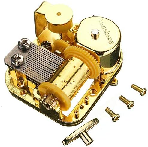 Pursuestar Wind Up Music Box Movement 18 Note Gold