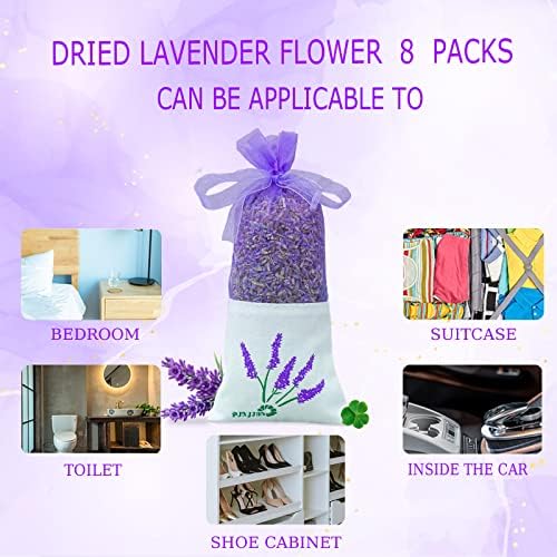 8 Pack French Lavender Sachets for Closets and Drawers