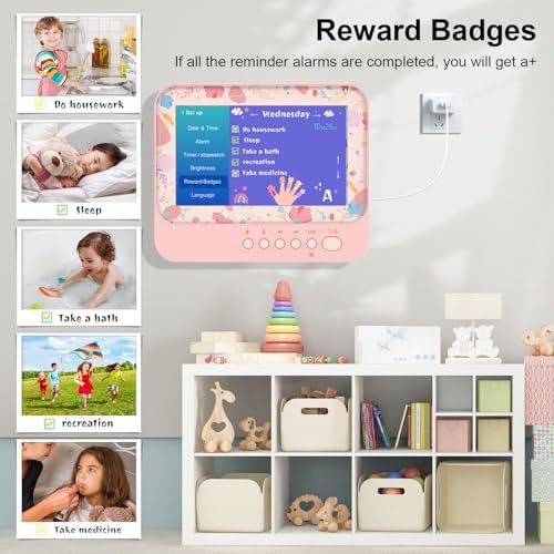 7 Inch Kids Alarm Clock with Timer and Snooze