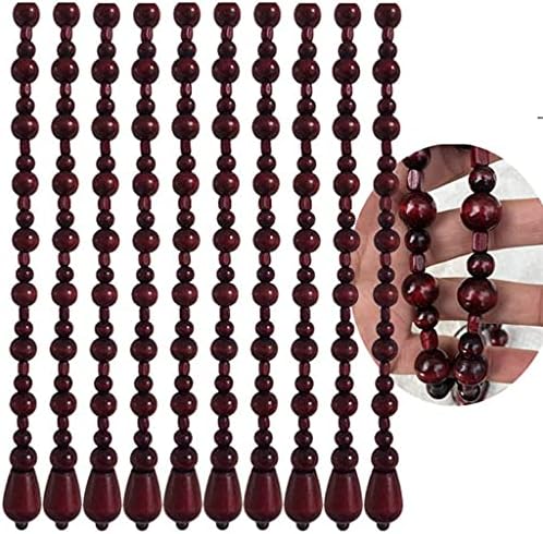 ZHOUXIAO 31 Strands Bamboo Wood Bead Curtain for Doorways