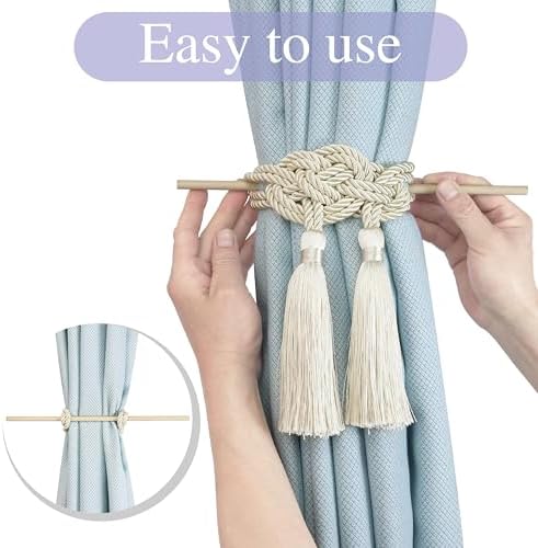 Elegant Curtain Tiebacks with Tassel 2pack