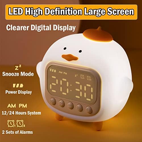 Cute Duck Alarm Clock with Night Light