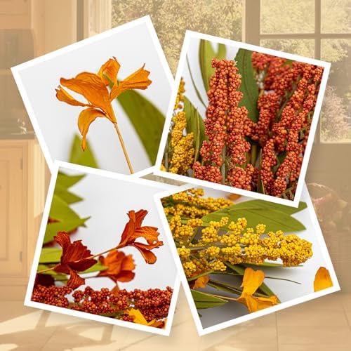 VioletEverGarden 20 Inch Autumn Wreath for Front Door