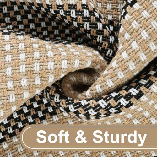 Striped Front Door Mat 24x51 Cotton Woven Rug
