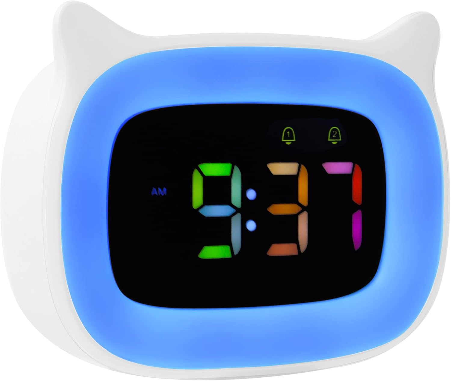 Cute RGB Alarm Clock with Night Light for Kids and Teens