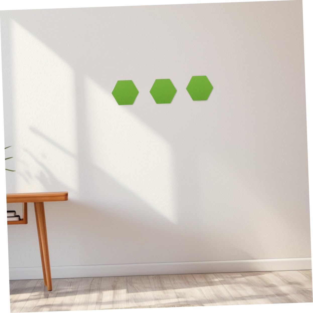 Hexagon Felt Board Tiles Set of 10 Green
