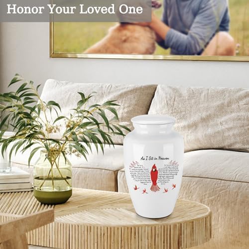 Abooxiu 10 Inches Ceramic Cremation Urn for Human Ashes