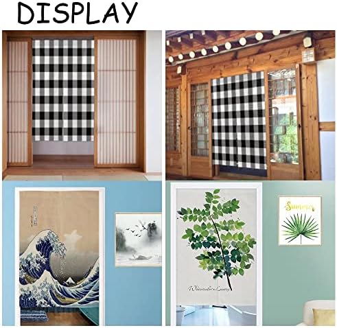 Custom Doorway Curtain with Photo Text Logo Black Noren