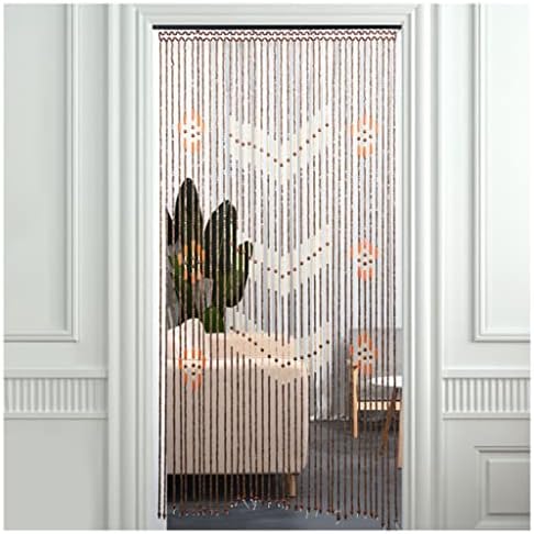 ZHOUXIAO Handcrafted Wood Beaded Curtain Door Divider