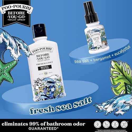 Poo-Pourri Toilet Spray Fresh Sea Salt 9 Fl Oz Refill