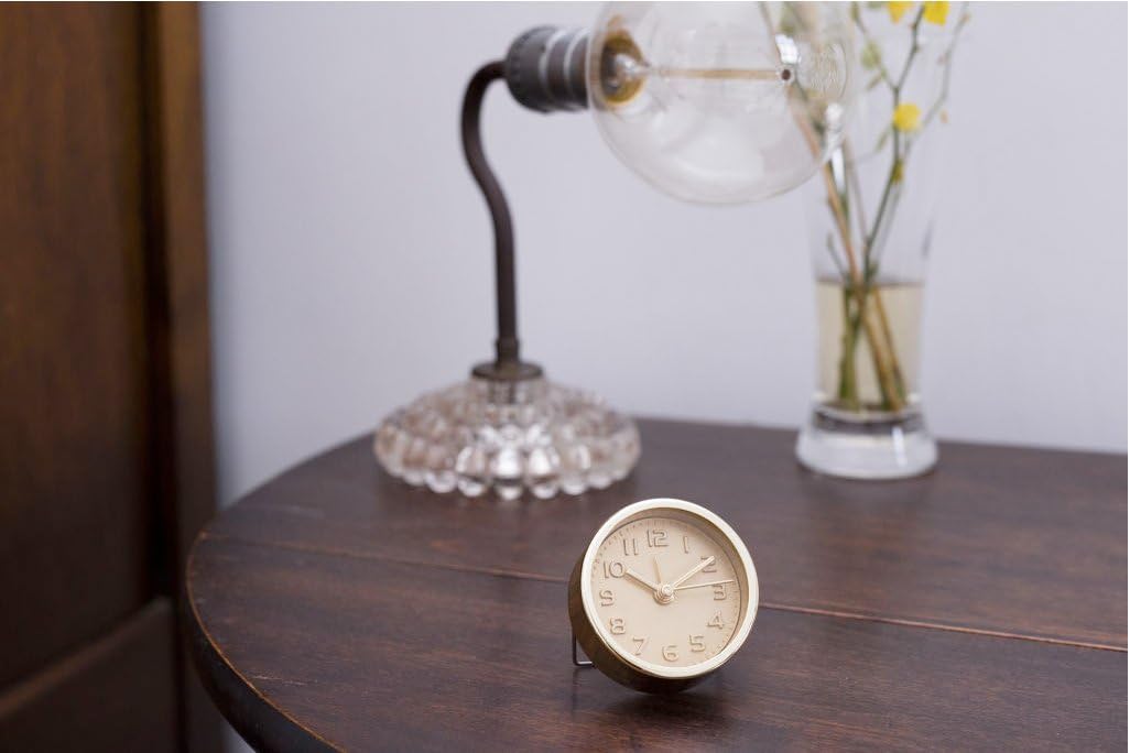 Kikkerland Embossed Metal Alarm Clock Gold or Copper