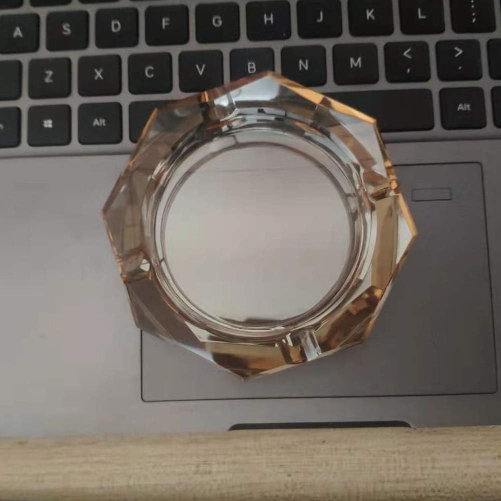 Crystal Glass Ashtray with 4 Smoke Slots