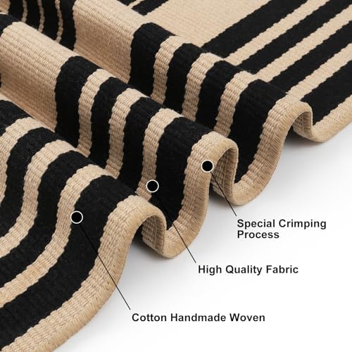 KIMODE Striped Outdoor Rug 275x43 Inches Reversible Entryway Mat