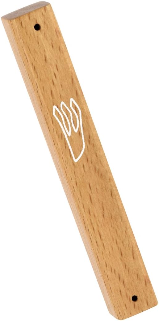Peer Hastam Classic Wood Mezuzah Case Natural Light Wood 68 Inches
