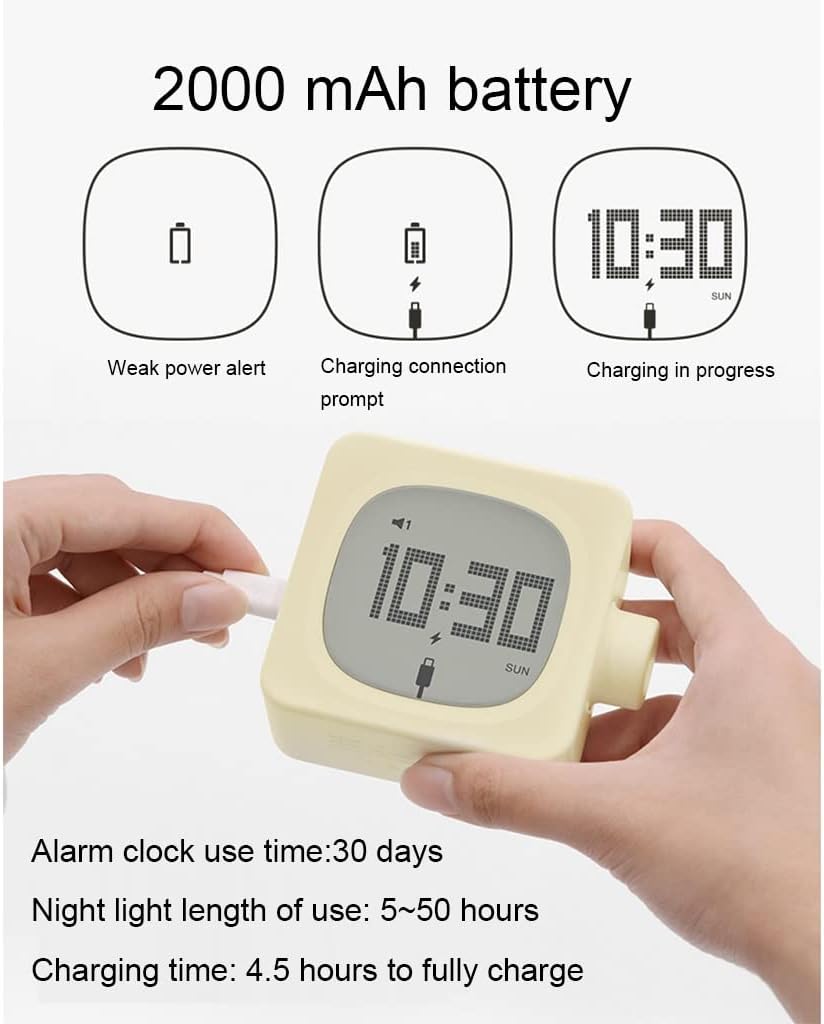 GaRcan Double Alarm Clock with Snooze and Smart Light