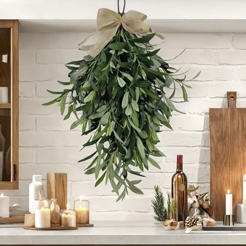 Wnvivi 236 Inch Olive Teardrop Swags Faux Greenery