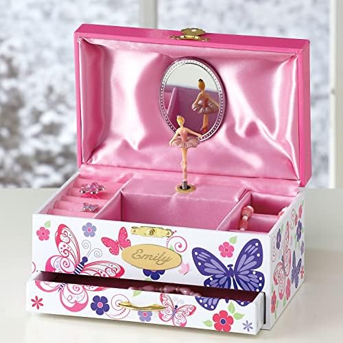 Lillian Vernon Personalized Butterfly Music Box for Girls