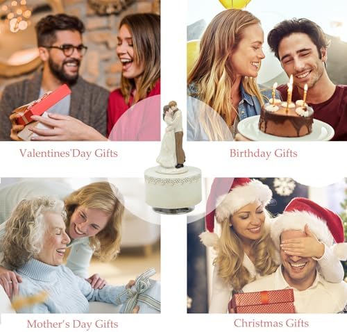 Falling in Love Couple Music Box Figurine