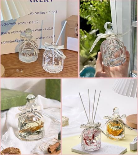 100ML Clear Glass Diffuser Bottle with Lid