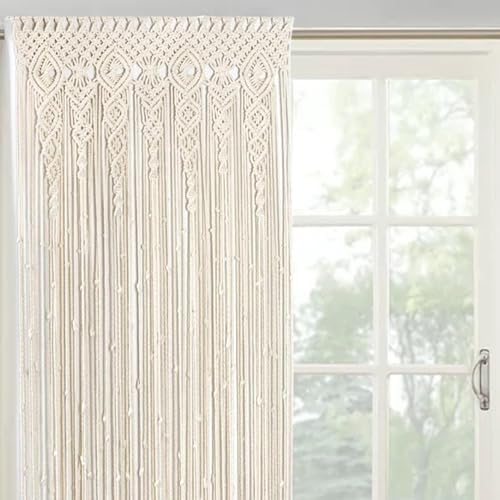 Boho Macrame Curtains 35x71 Inch Decorative Room Divider