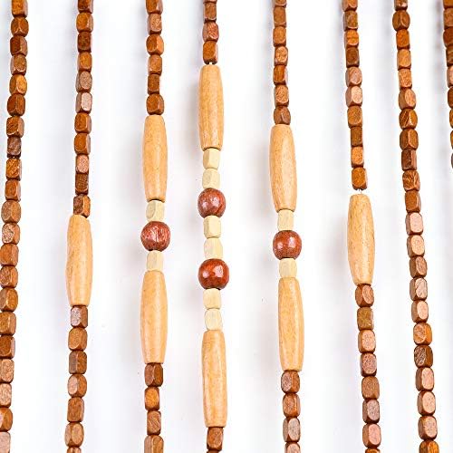Eapmic 32 Line Bamboo Wood Beaded Curtain