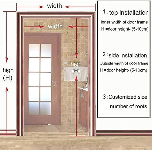 Wcxixo Bamboo Beaded Door Curtain Handmade Decorative Panel