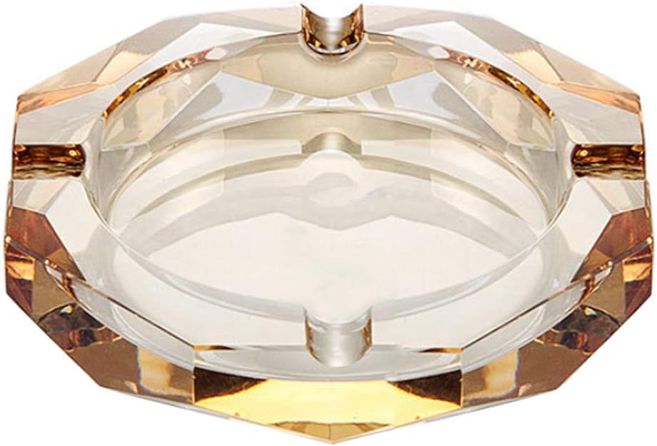 Crystal Glass Ashtray with 4 Smoke Slots