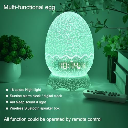 Egg Shape Night Light with Touch Control and Bluetooth Speaker