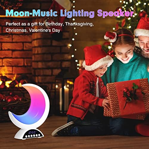 Magical Moon Lamp Alarm Clock with RGB Light and Touch Dimming