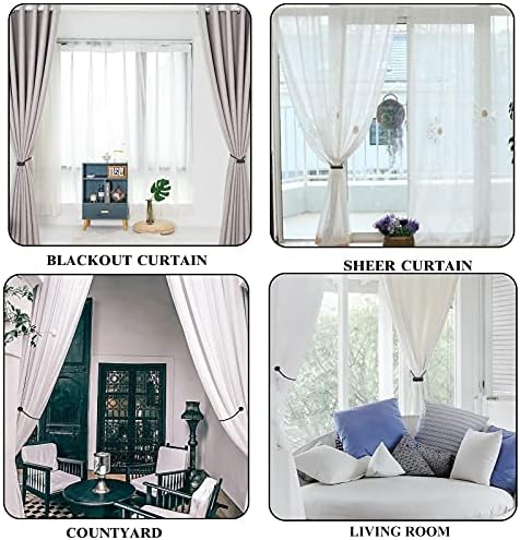 XDerlin Magnetic Curtain Holdbacks 16 Inch Beige