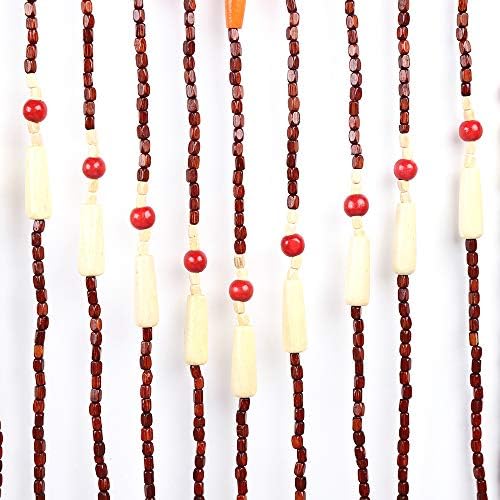 TFCFL Wooden Bead Curtain 31 Lines Door Divider