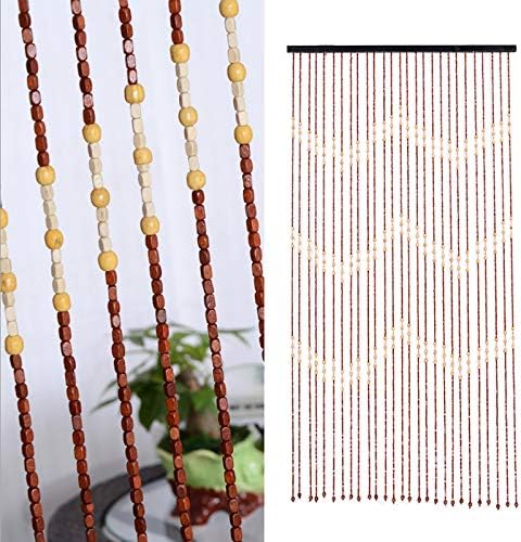 CNCEST Wooden Bead Curtain for Doorways