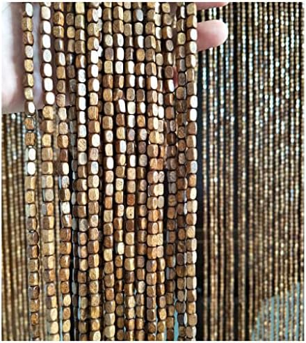 Handmade Wood Beaded Curtain 90 Strands for Doorways